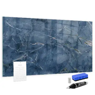 Magnetic dry erase board with an elegant marble finish