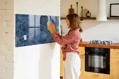 Magnetic dry erase board with an elegant marble finish