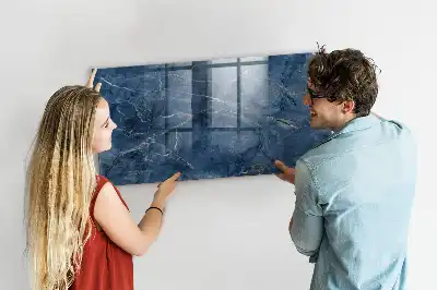 Magnetic dry erase board with an elegant marble finish