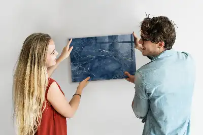 Magnetic dry erase board with an elegant marble finish