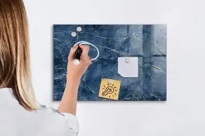 Magnetic dry erase board with an elegant marble finish