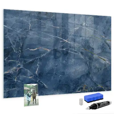 Magnetic dry erase board with an elegant marble finish