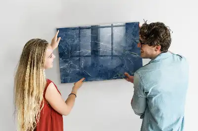 Magnetic dry erase board with an elegant marble finish