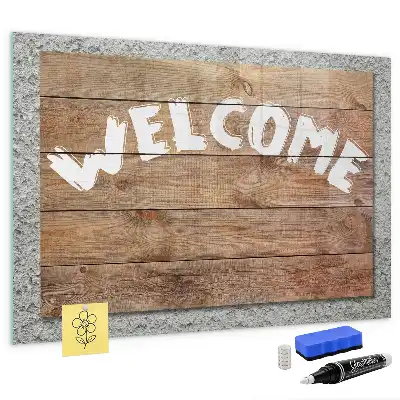 Magnetic erase board welcome sign