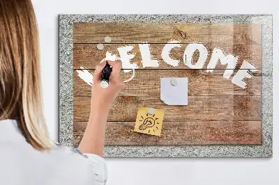 Magnetic erase board welcome sign