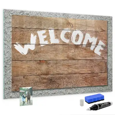 Magnetic erase board welcome sign