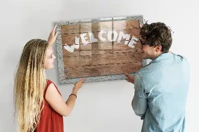 Magnetic erase board welcome sign