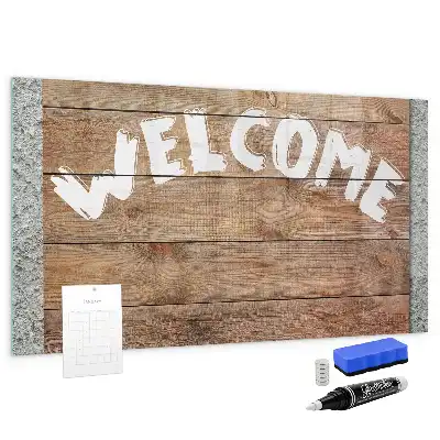 Magnetic erase board welcome sign