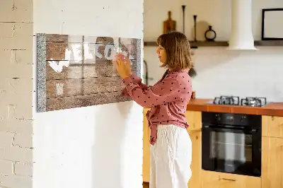 Magnetic erase board welcome sign