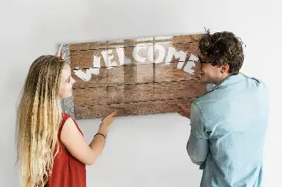 Magnetic erase board welcome sign