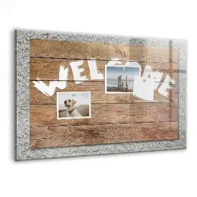 Magnetic erase board welcome sign