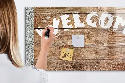 Magnetic erase board welcome sign