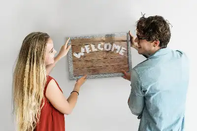 Magnetic erase board welcome sign