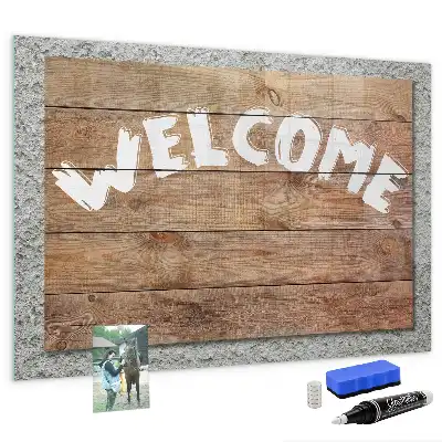 Magnetic erase board welcome sign