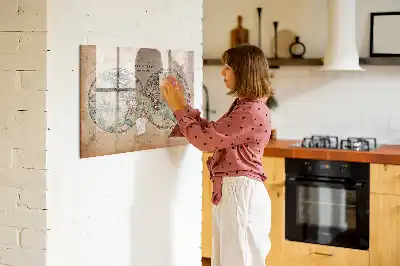 Magnetic erase board earth globe map design