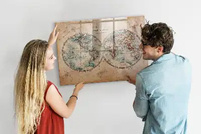 Magnetic erase board earth globe map design