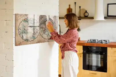 Magnetic erase board earth globe map design