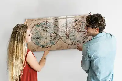 Magnetic erase board earth globe map design