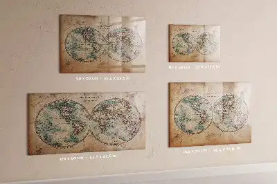 Magnetic erase board earth globe map design