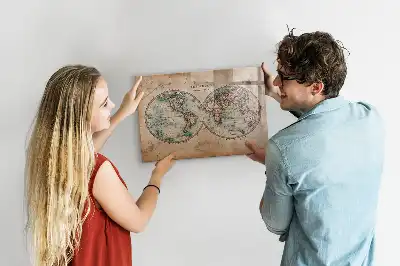Magnetic erase board earth globe map design