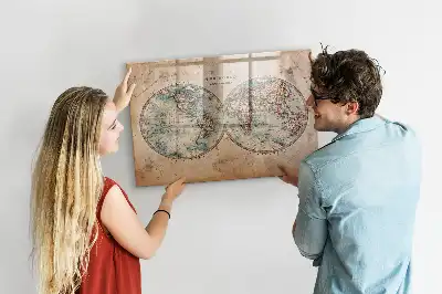 Magnetic erase board earth globe map design