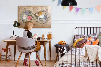 Magnetic erase board earth globe map design