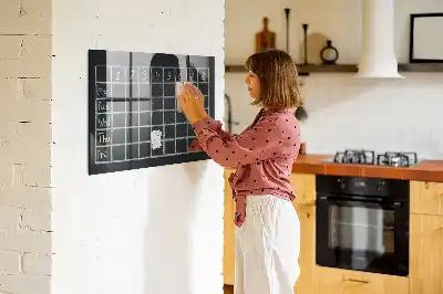 Magnetic dry erase board timetable
