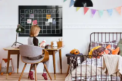 Magnetic dry erase board timetable