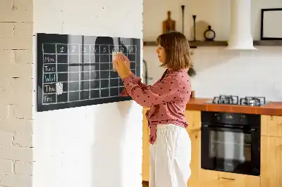 Magnetic dry erase board timetable