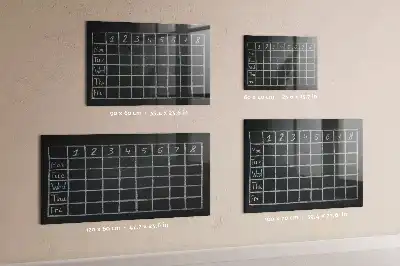 Magnetic dry erase board timetable