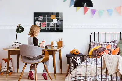 Magnetic dry erase board timetable