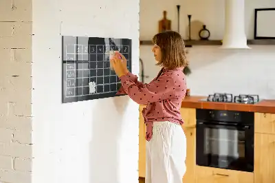 Magnetic dry erase board timetable