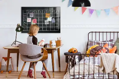 Magnetic dry erase board timetable