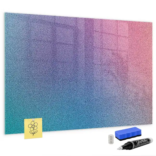 Magnetic erase board with gradient pattern