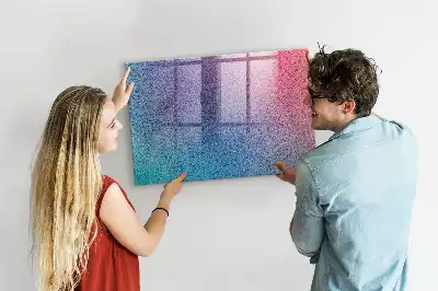 Magnetic erase board with gradient pattern