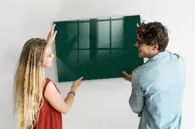 Magnetic dry erase board with leaf pattern