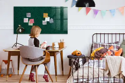 Magnetic dry erase board with leaf pattern