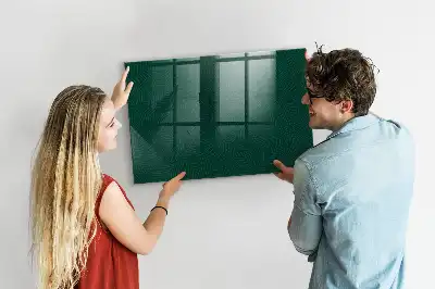 Magnetic dry erase board with leaf pattern