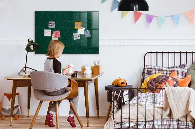 Magnetic dry erase board with leaf pattern