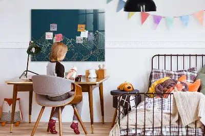 Magnetic erase board mountain sketch design