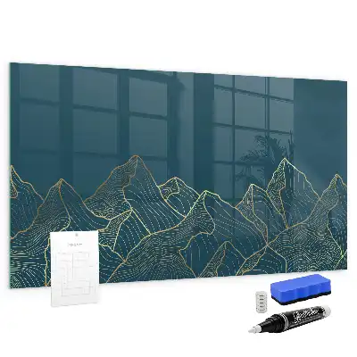Magnetic erase board mountain sketch design