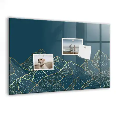 Magnetic erase board mountain sketch design