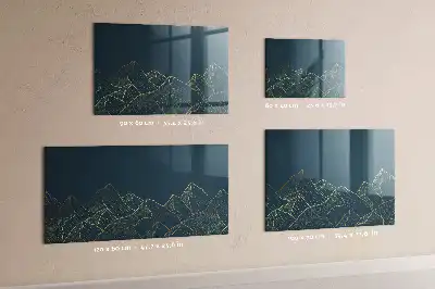 Magnetic erase board mountain sketch design