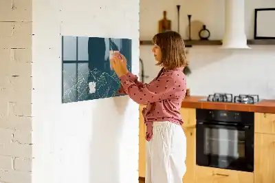 Magnetic erase board mountain sketch design