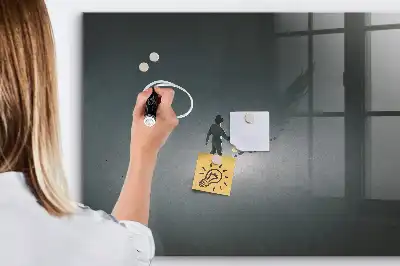 Magnetic erase board wanderer in the dark design