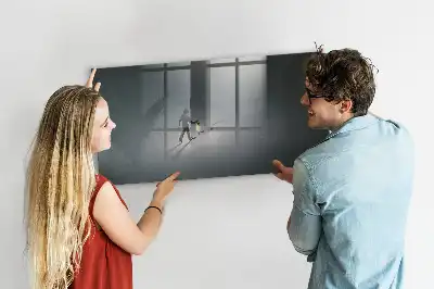 Magnetic erase board wanderer in the dark design
