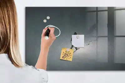 Magnetic erase board wanderer in the dark design