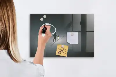 Magnetic erase board wanderer in the dark design