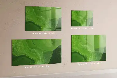 Magnetic dry erase board with a modern waves design