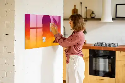 Magnetic dry erase board sunrise desk model